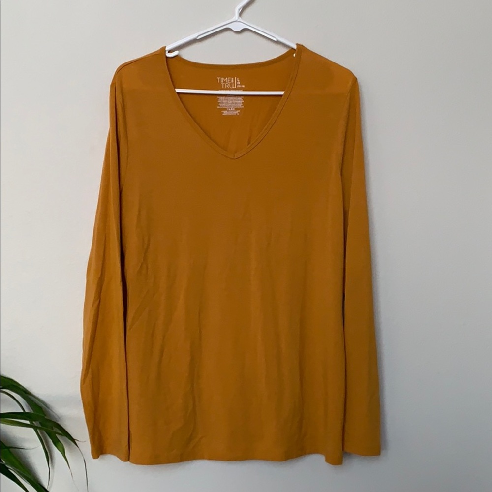 Rust/Butterscotch Colored Long-sleeved Shirt
